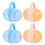 4Sets PP Plastic Pacifier Cases Portable Newborn Pacifier Storage 1