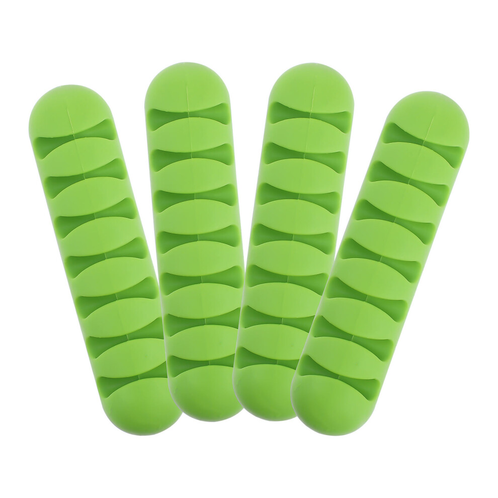 4Pcs Green Silicone Cable Holders Strong Adhesive Wire Organizers 3294012056583