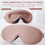 3D Contoured Cup Eye Mask 24x10.5x1.5cm 64g Black 8