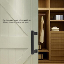 Double Sided Aluminium Door Handle Black Sliding