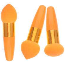 12Pcs Portable Orange Makeup Sponge Brush Skin-Friendly Cosmetic Tools