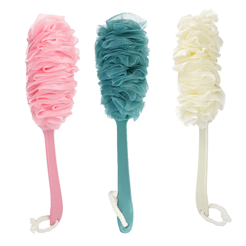 Aboofan 3Pcs Long Handle Bath Brush Set For Shower And Back Rubbing