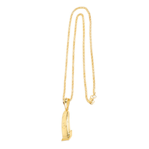 Collana Uomo Pendente Rasoio Oro