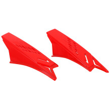 2St Stijlvolle Motorhelm Hoorns ABS Rood Decor