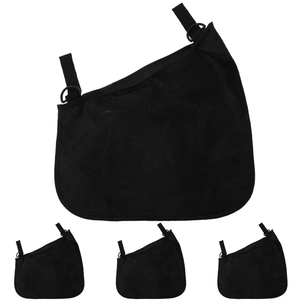 Iplusmile 4Pcs Durable Black Baby Stroller Side Sling Mesh Storage Bags