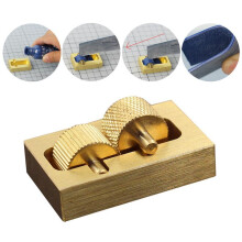 Pure Copper Leather Carving Tool Pure Copper Oil Box DIY Hand-Sewn Leather Tool Roller