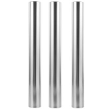 3Pcs Durable Aluminum Relay Batons Silver Kids Running Race Accessory