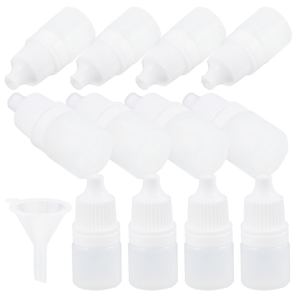 Totority White 12Pcs Plastic Eye Dropper Bottles Reusable Squeezable For Oils