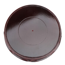 1Pc Brown Mdf Rotatable Flowerpot Pedestal Indoor Outdoor Stand
