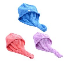 2 Count Hair Drying Towel Cap Towels Wraps Quick Coral Bathing Hat