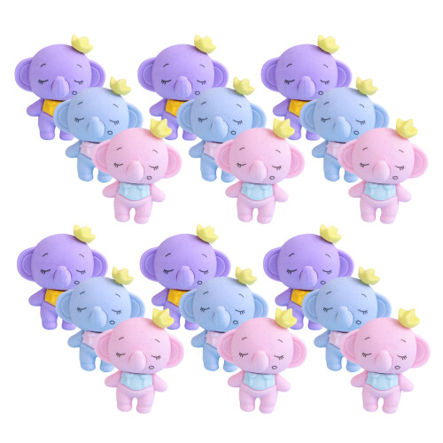 36Pcs Mini Elephant Shape Erasers For Kids Puzzle Classroom Rewards