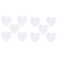 10Pcs White Cotton Heart Shape Oil Painting Boards for Artists Drawing