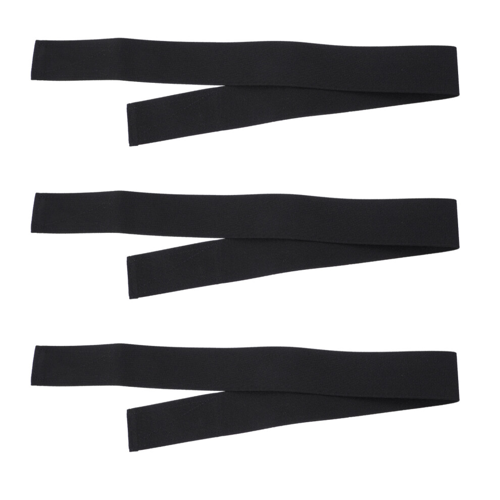 Iplusmile 3Pcs Black Elastic Wig Grip Bands Durable Polyester Hair Accessories