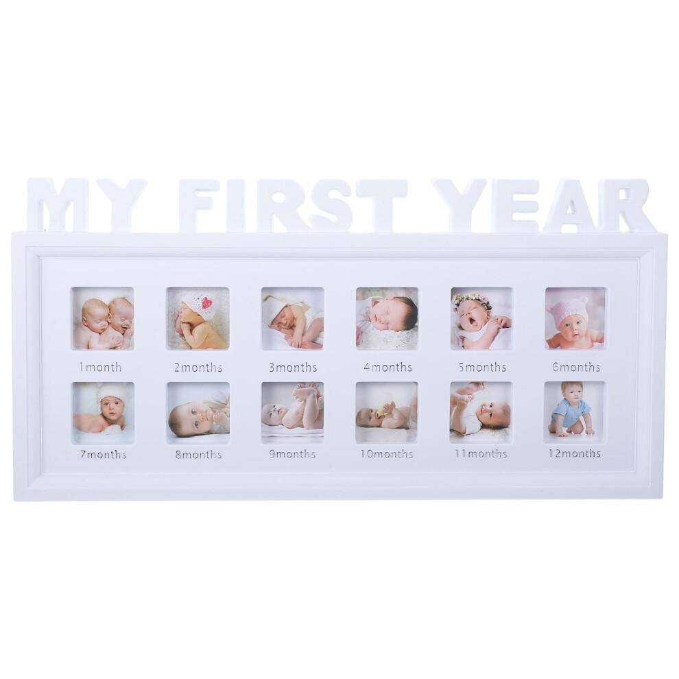 Happyyami First Year Baby Photo Frame Picture Newborn Monthly Frames Nursery
