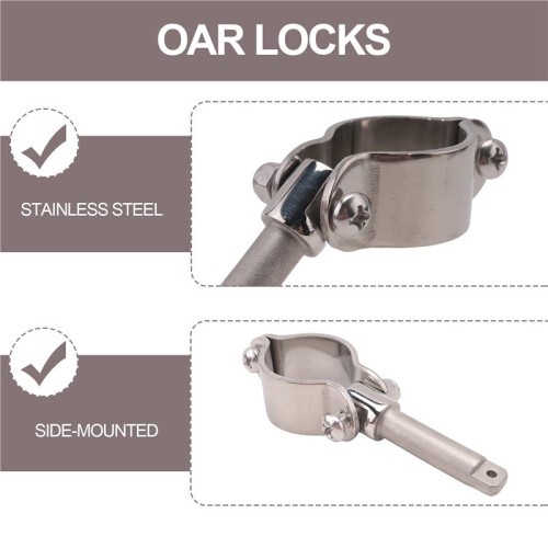 Boat Stainless Steel Row Lock Side Mount  Oar Lock Socket Marine Yacht (2 Per Pack) 2