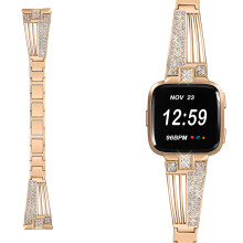 1pc Stainless Steel Diamond Smartwatch Band for Women Bracelet Strap