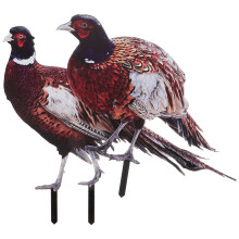 2Pcs Durable Acrylic Pheasant Stake Yard Sign for Outdoor Garden Decor