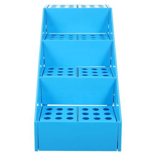 Blue Plastic Test Tube Rack Durable Laboratory Stand 72 Hole