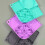 Silicone Lick Mat 21.1x21.1 cm, Purple/Green/Grey 6