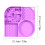 Silicone Lick Mat 21.1x21.1 cm, Purple/Green/Grey 7