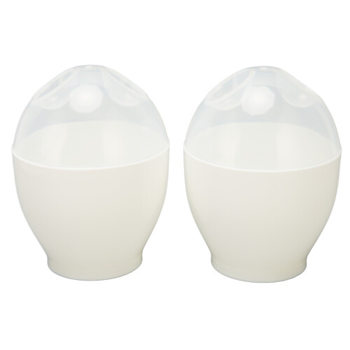 2PCS Microwave Egg Cooker Maker ABS Portable Mini Boiling Cup 9.2cm 2