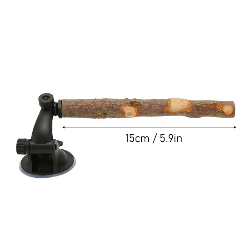 Adjustable Bird Perch Stand 15cm: Secure Window Suction for Cockatoos 1