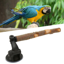 Adjustable Bird Perch Stand 15cm: Secure Window Suction for Cockatoos NEW