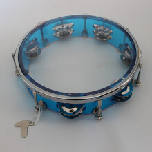 Percussion-Tamburin 10 Zoll Blau