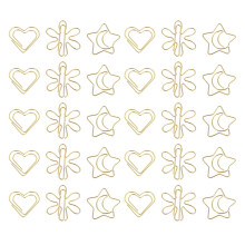 30Pcs Decorative Gold Paperclips Small Metal Clips for Office Use