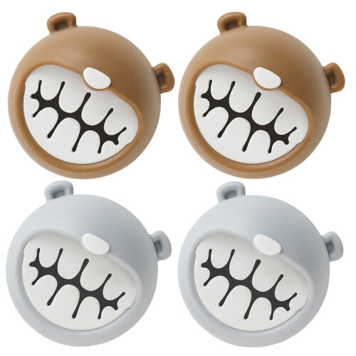 4Pcs Durable PP Tpr Kitchen Towel Hooks No Drill Bear Design Assorted