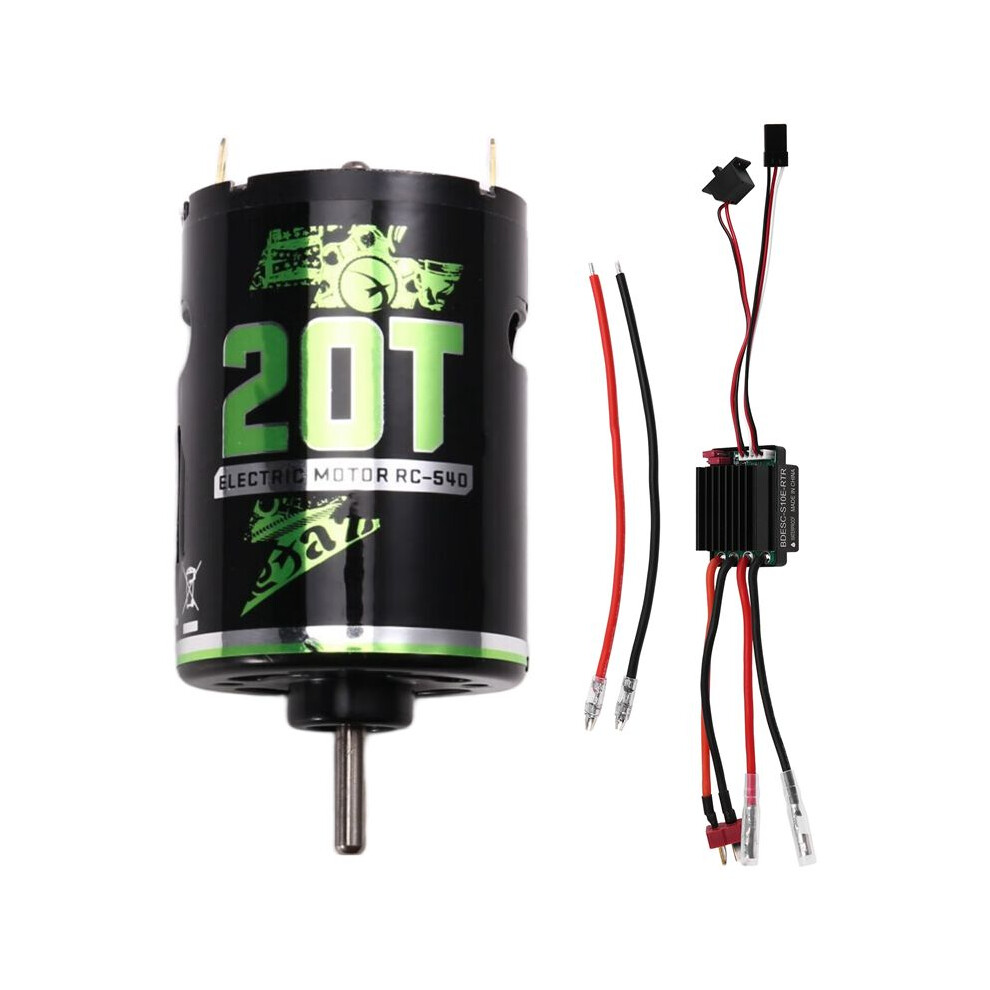 540 Brushed Motor Rc Crawler Motor Esc Brushed Electric Speed Controller Bec For 1/10 Rc Car /Axial/Hsp 20T 4713667876401
