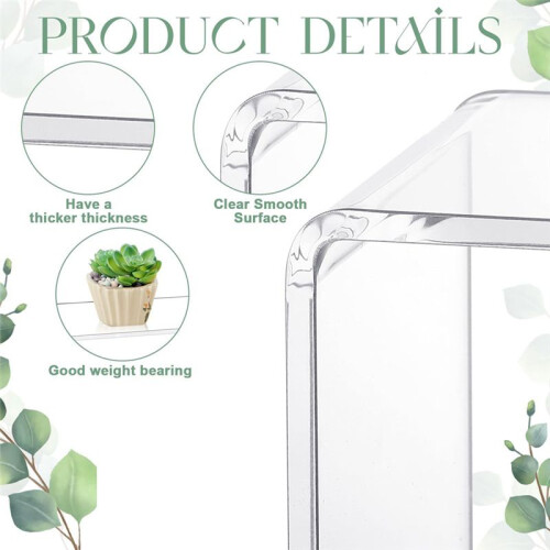 2 Pcs Acrylic Display Stands Acrylic Risers Dessert Table Display Set Rectangular Clear Display Stand Riser for Display 1