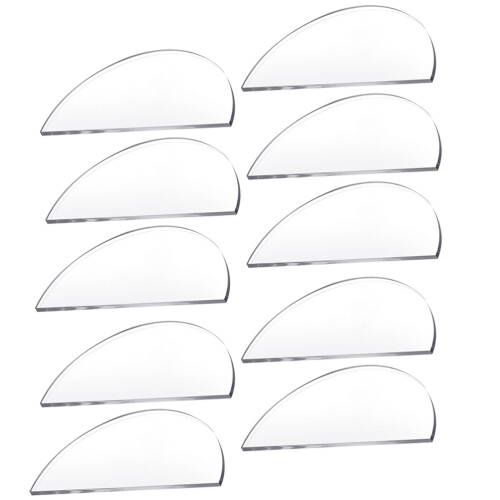 10 Pezzi Segnaposto Trasparenti in Acrilico Forma Semicircolare