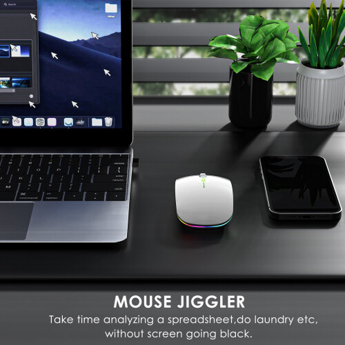 Mouse Jiggler Anti-Hibernate Auto-Move Cursor Virtual Wireless  Mouse Prevent Computer Lock Screen Mover D 2