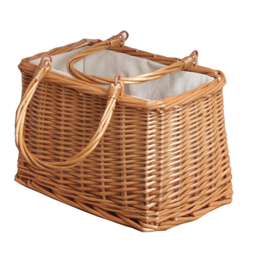1Pc Creative Design Natural Wicker Basket Portable Storage Organizer 1