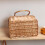 1Pc Creative Design Natural Wicker Basket Portable Storage Organizer 7