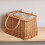 1Pc Creative Design Natural Wicker Basket Portable Storage Organizer 8