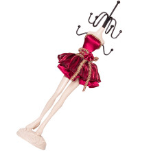 Jewelry Storage Holder Necklace Display Stand Red 1 Set