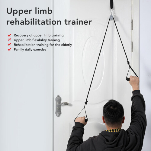 Over Door Shoulder Pulley System with Foam Handle 2