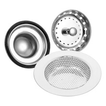 1 Set Spülbecken Stöpsel Rund 11,8x11,8x0,8 Zoll Silber