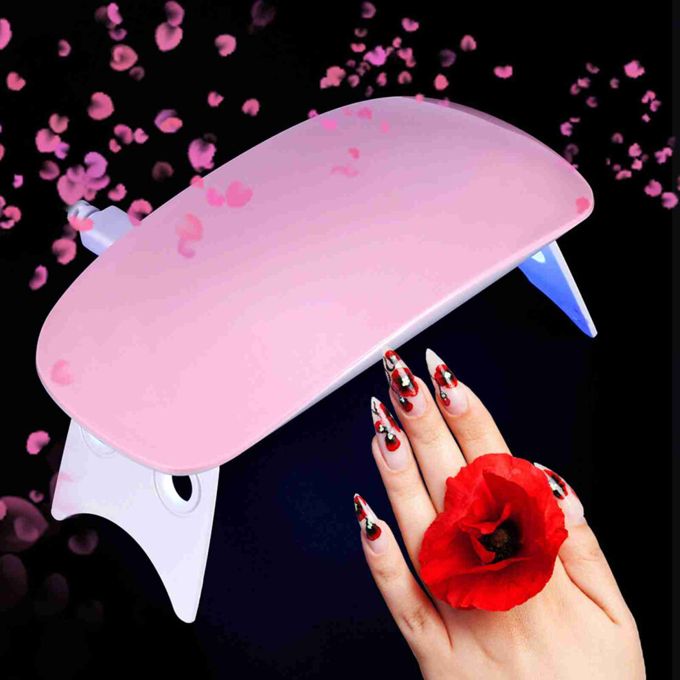 Pink Uv Gel Nail Dryer 6W Led Mini