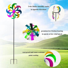 Wind Spinners for Yard and Garden Metal Sculpture Kinetic Colorful Wind Spinners Easy to Assemble Metal Wind Spinners