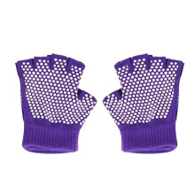 2St Zachte Katoenen Paarse Vingerloze Handschoenen Sport Non-Slip