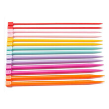 14 PCS Knitting Needles 4 mm-10 mm, Single Pointed Plastic Knitting Needles Set Extra Long Straight Knitting Set