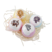 4 Pcs Bubble Shower Balls – Moisturizing Spa Salt Bath, Relaxing Scent