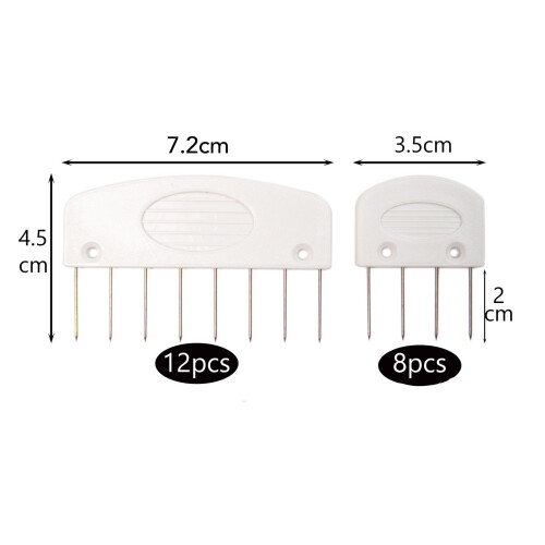 Knit Blocking Pins 20Pcs 4 & 8 Pin Combs for Sewing Lace & Crochet Projects 1