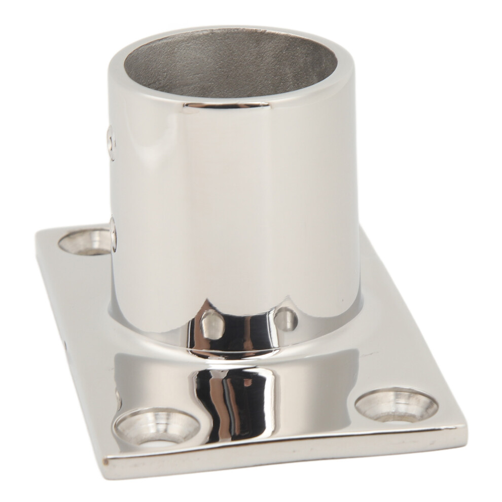 Rustproof Marine Boat Handrail Fitting 25Mm/1In Rectangular Base 90 Silver 9361388634234