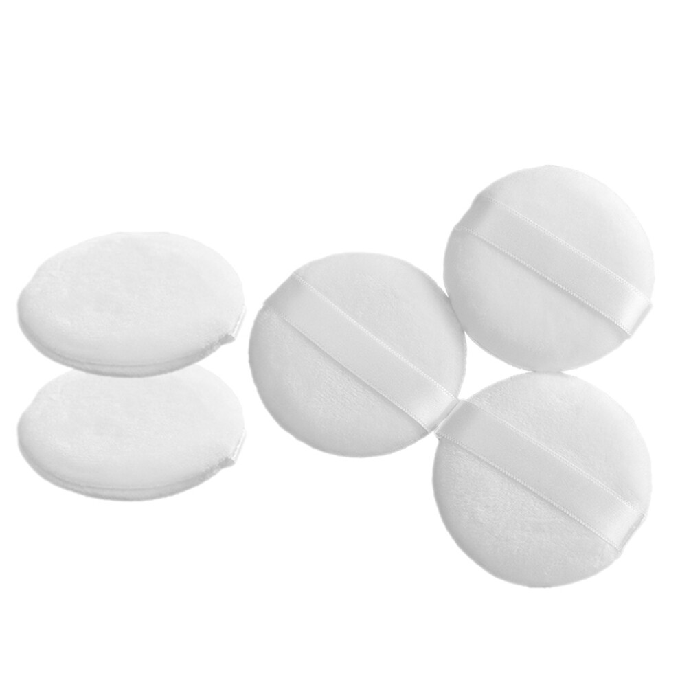 Aboofan White 5Pcs Durable Makeup Powder Soft Cosmetic Puff Pads