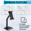 Support de Moniteur Portable Réglable, Support Pivotant à 360 , Support de Tablette Compatible avec Tablette, Support de Bureau à Pince B 3