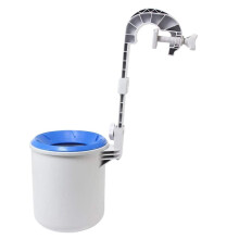 Automatic Pool Surface Skimmer Blue Floating Skimmer for Leaves Debris and Easy Cleaning